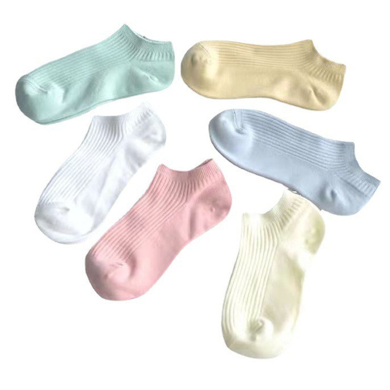Candy Color Women Low Cut Cotton Socks, Breathable No Show Sports Ankle Socks, Sweat Wearing Casual Short Socks for Ladies